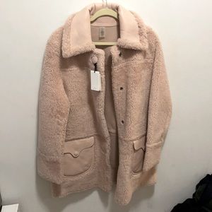 COACH brand new reversible leather/shearling coat